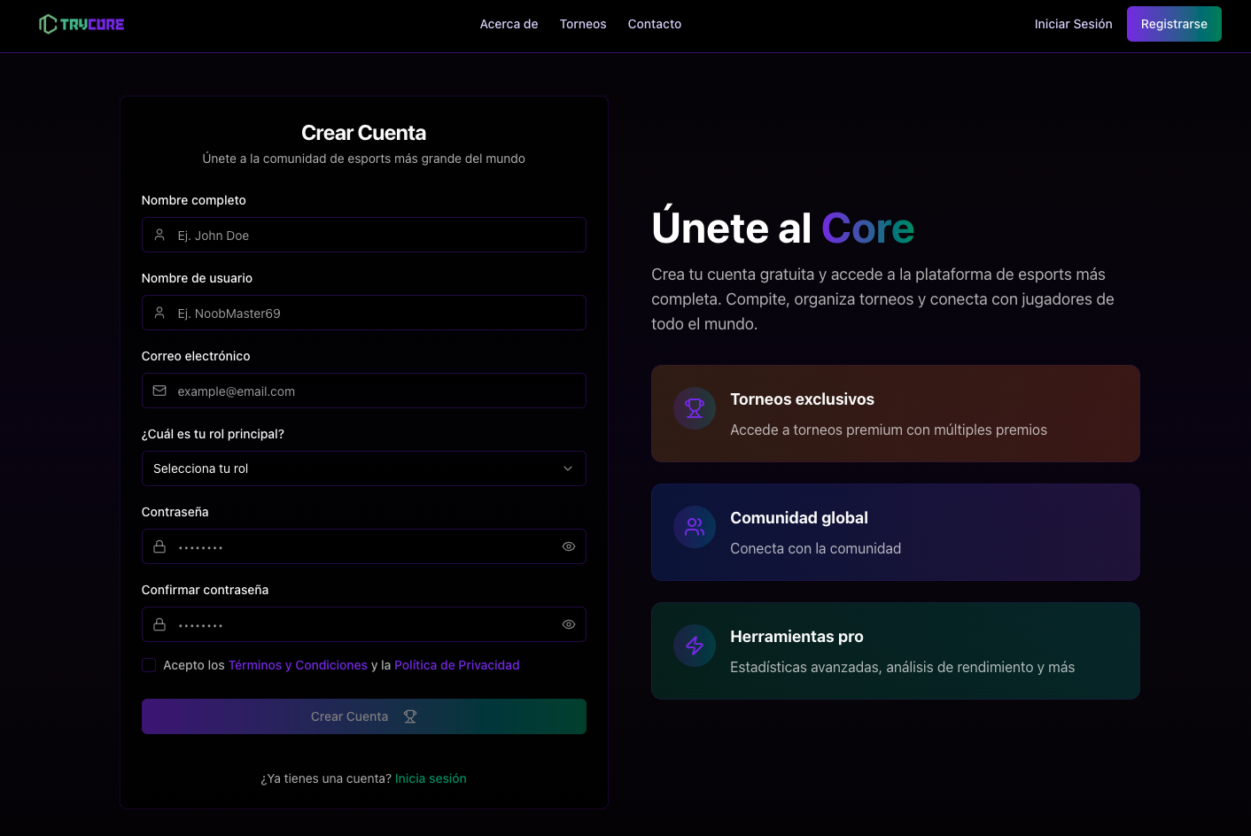 Imagen del proyecto Plataforma de eSports